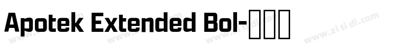 Apotek Extended Bol字体转换